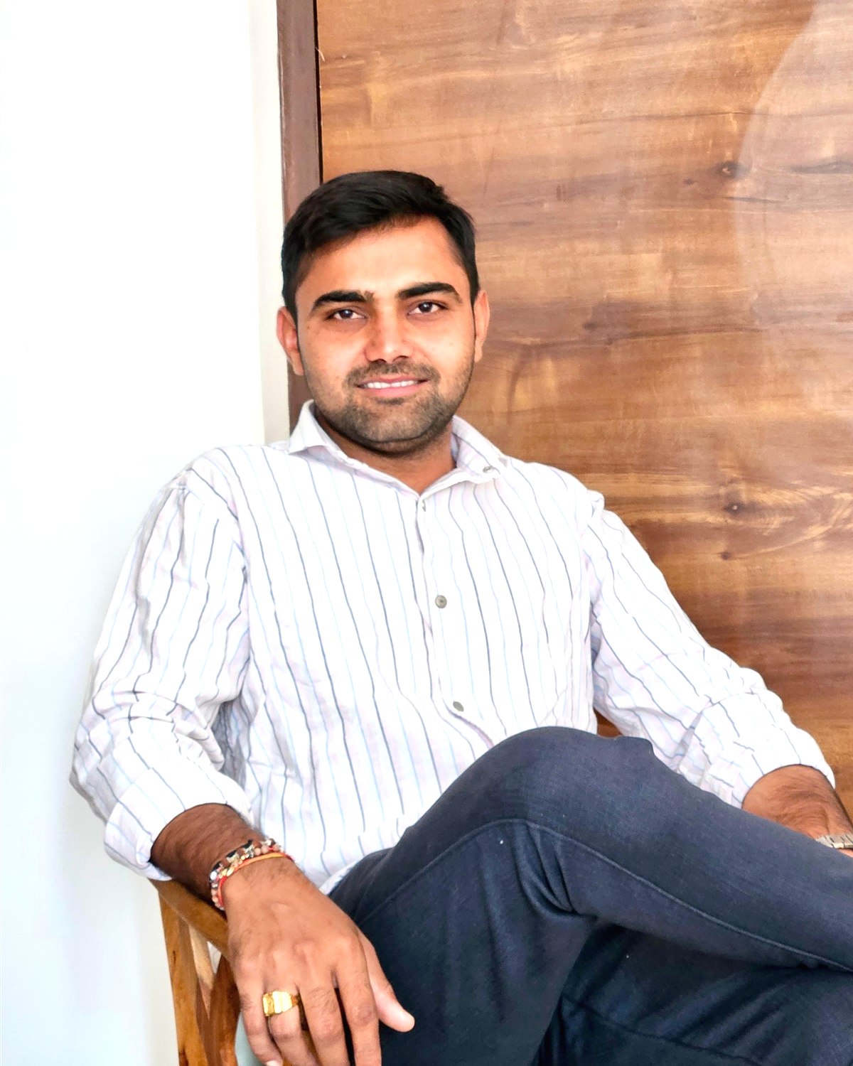MD Dipak Chaudhary of Shree Gajanand Steel Furniture